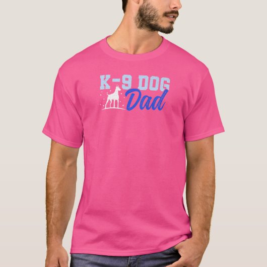 K9犬パパ警察犬トレーナーハンドラー Tシャツ (正面)