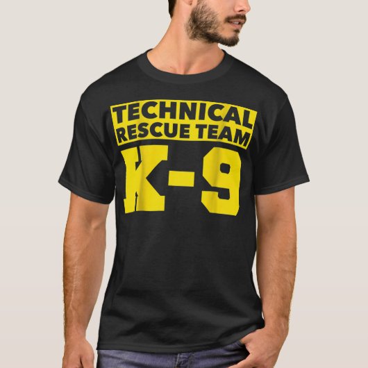 K9犬技術救助チームTRT K9検索 Tシャツ (正面)