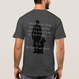 K9調査および救助 Tシャツ