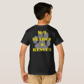 K9調査および救助v2 Tシャツ (裏面フル)