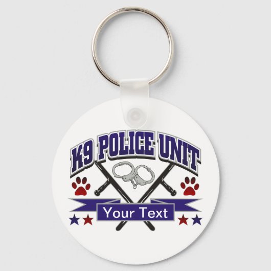 K9警パーソナライズされた察ユニット キーホルダー (正面)