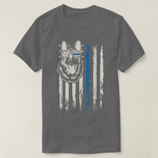 K9警察官の犬の衣装ドイツのシーパー Tシャツ (デザイン正面)