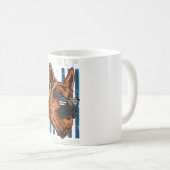 K9警察官アメリカ国旗の耳を上げるシステム コーヒーマグカップ (正面右)