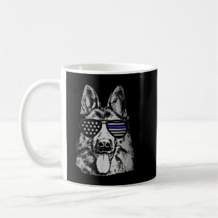 K9警察官シャツ警察犬シンブルーライン コーヒーマグカップ