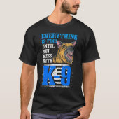 K9警察官・警察犬 Tシャツ (正面)