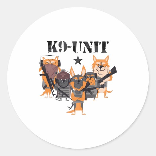 K9警察犬ユニット ラウンドシール (正面)