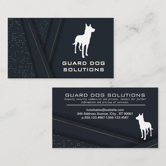 K9 | 動物訓練 | 波抽象芸術の背景BU 名刺 (正面/裏面)