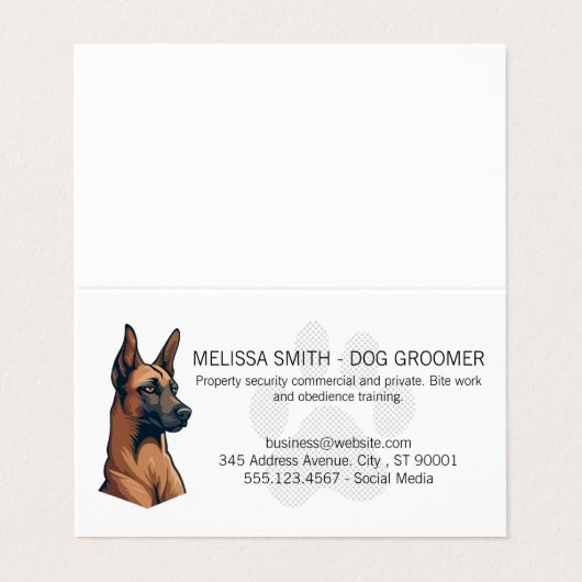 K9 Dog | Paw 名刺 (外部フラット)