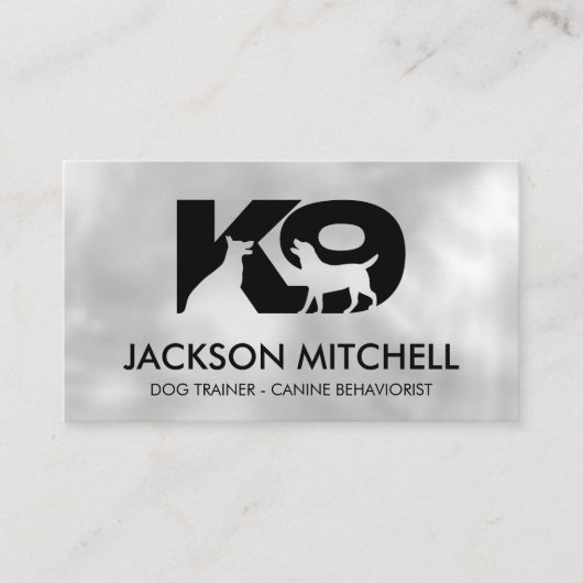 K9 Dog Trainer – イヌ行動主義の名刺 名刺 (正面)