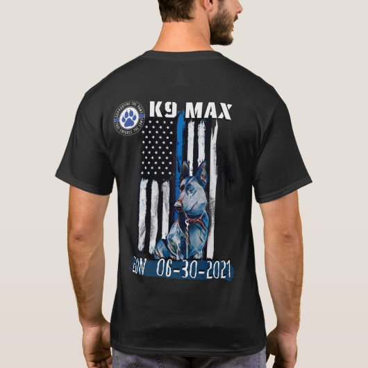 K9 Maxのメモリ内のSJPD Tシャツ (裏面)