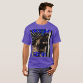 K9 Police Dog Handler Malinois German Sheperd K9 Tシャツ (正面フル)