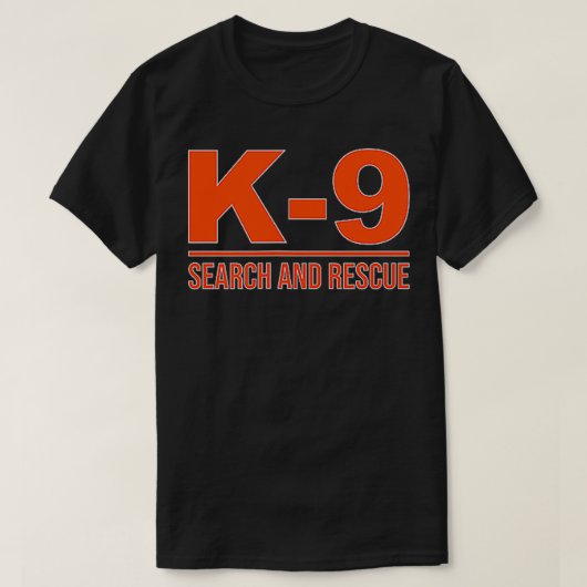 K9 SAR EMERGENCY SEARCH TEAM UNI Tシャツ (デザイン正面)