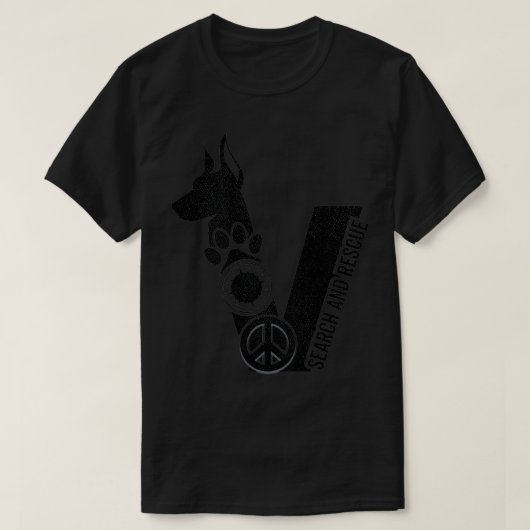 k9 Tシャツの捜索救助 Tシャツ (デザイン正面)