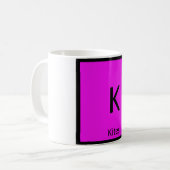 K - たこ揚げ スポーツ 化学 周期表 シンボル コーヒーマグカップ (正面左)