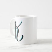 "K"のマグ コーヒーマグカップ (正面左)