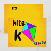 k – カイトフラッシュカード ポストカード (正面/裏面)