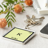 K – カフカ化学素おもしろい子シンボルTシャツ キーホルダー (側面)