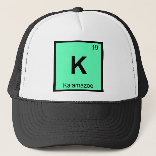 K – カラマズーミシガン化学周期表 キャップ (正面)