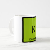 K - カラマタ オリーブ 化学 周期表 シンボル コーヒーマグカップ (正面左)