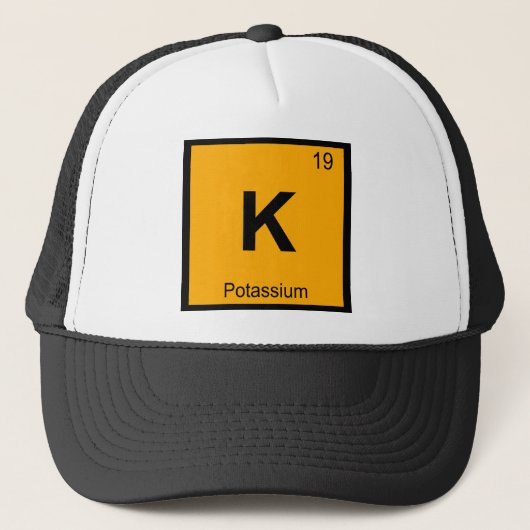 K - カリウム 化学 周期表 シンボル キャップ (正面)