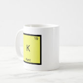 K - カント おもしろ 元素記号 化学 シンボル Tシャツ コーヒーマグカップ (正面左)