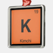 K - キムチ化学元素記号 メタルオーナメント (左)