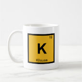 K - キラウエア火山 化学周期表 コーヒーマグカップ (左)