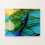 K -キーウィの魚のアルファベットの芸術のパズル ジグソーパズル (横)