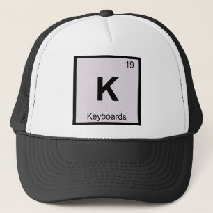 K - キーボード 音楽 化学 周期表 キャップ