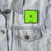 K - クリムト おもしろ 化学 元素記号 Tシャツ 缶バッジ (インサイチュ)