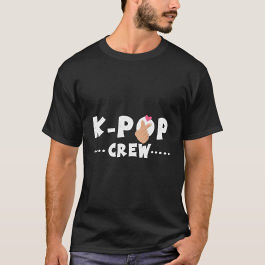 K – クルーポップ・アートの韓国音楽ポップ・アートのKpop Tシャツ (正面)