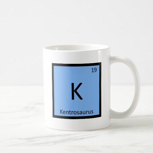 K – ケトロサウルス恐竜の化学記号 コーヒーマグカップ (右)