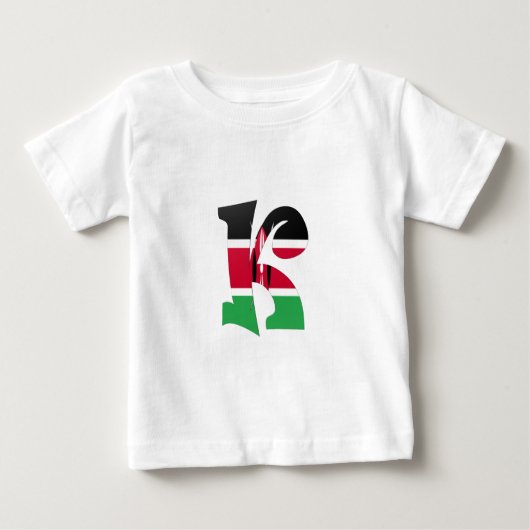K (ケニヤ) ベビーTシャツ (正面)