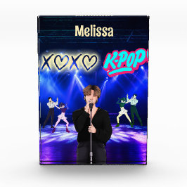 K – シンガーポップ・アートのオンステージXoXo Love K-Musicポップ・アートのカスタ フォトブロック