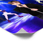 K – シンガーポップ・アートのオンステージXoXo Love K-Musicポップ・アートのカスタ ポスター (角)