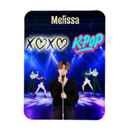 K – シンガーポップ・アートのオンステージXoXo Love K-Musicポップ・アートのカスタ マグネット