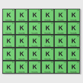 K - テネシー州ノックスビル 化学周期表 ラッピングペーパー (フラット)