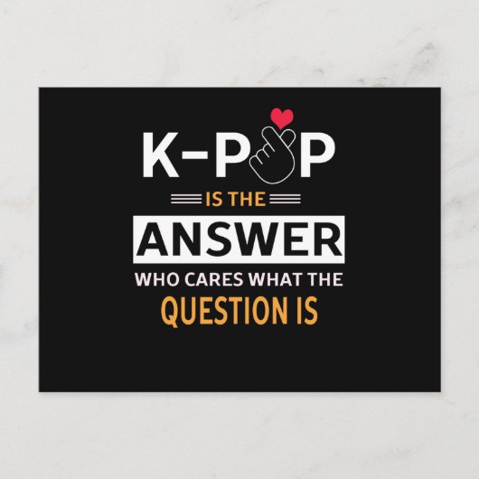 K-ポップ・アートの終日 ポストカード (正面)