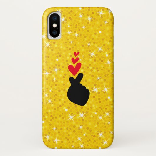 K ポップ・アートの- |アイドルフィンガーハート❤ラブシンボル電話ケース Case-Mate iPhoneケース (裏面)