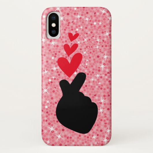 K ポップ・アートの- |アイドルフィンガーハート❤ラブシンボル電話ケース Case-Mate iPhoneケース (裏面)