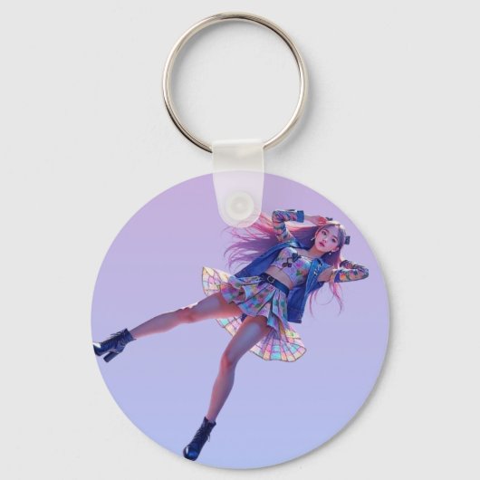 K ポップ・アートの- キーホルダー (正面)
