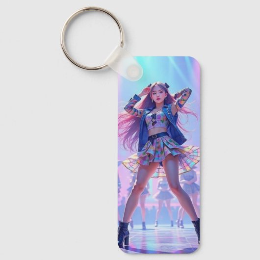K ポップ・アートの- キーホルダー (正面)