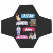 K-ポップ・アートの、ラーメン、ボバ、アニメ文化ファポップ・アートのン サッカーボール (フラット)