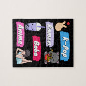 K-ポップ・アートの、ラーメン、ボバ、アニメ文化ファポップ・アートのン    ジグソーパズル (横)