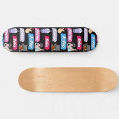 K-ポップ・アートの、ラーメン、ボバ、アニメ文化ファポップ・アートのン スケートボード (横)