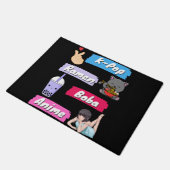 K-ポップ・アートの、ラーメン、ボバ、アニメ文化ファポップ・アートのン ドアマット (アングル)