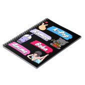 K-ポップ・アートの、ラーメン、ボバ、アニメ文化ファポップ・アートのン ノートブック (左側)