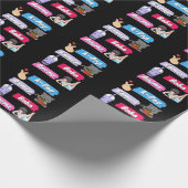 K-ポップ・アートの、ラーメン、ボバ、アニメ文化ファポップ・アートのン ラッピングペーパー (角)