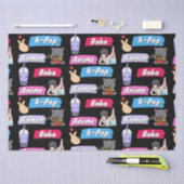 K-ポップ・アートの、ラーメン、ボバ、アニメ文化ファポップ・アートのン 薄葉紙 (クラフト)