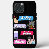 K-ポップ・アートの、ラーメン、ボバ、アニメ文化ファポップ・アートのン Case-Mate iPhoneケース (裏面)